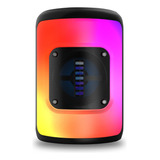 Bocina Bafle Bluetooth Selec Sound Nebula Tws Bt1017 Luz Rgb Color Negro