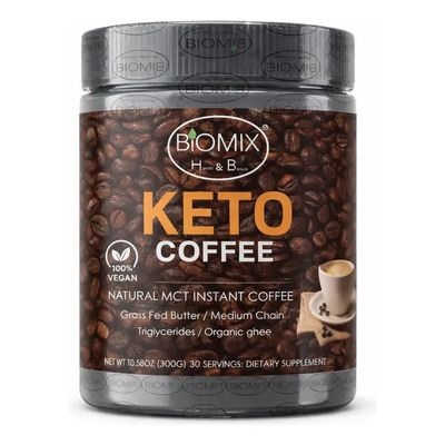 Café Keto Termogénico 10 Hongos Funcionales MCT Mantequilla Grass-Fed | Chaga Reishi Shiitake Melena de León, Vegano, Sin Gluten, Sin Azúcar Añadida, 30 Porciones | Meses sin interés