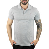 Camisa Polo Tommy Jeans Cinza Mescla