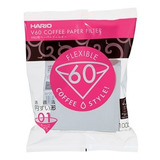 Filtro De Café Hario Branco V60 01 Pacote Com 100 Unidades