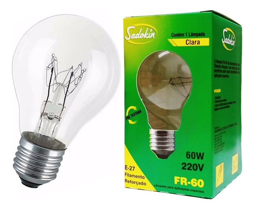 Lâmpada Incandescente Filamento Reforçado 60w 220v E27 