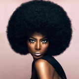 Afro Black Cm Para Looking 6 Peruca Afro Natural De Mujeres