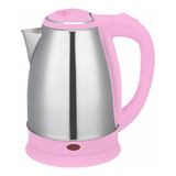 Chaleira Jarra Eletrica 1100w Bak Inox Rosa 1.8l Café 110v