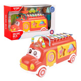 Brinquedo Infantil Ônibus Interativo Xilofone Didático