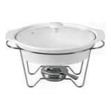 Rechaud 1,5l Porcelana Oval Com Queimador 35x21,5x21,5cm.