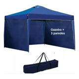 Gazebo Tenda Articulado Chalesco Sanfonada 3x3  + 3 Paredes 