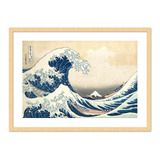 Cuadro La Gran Ola De Kanagawa Hokusai 40x30 Cm Calidad Myc