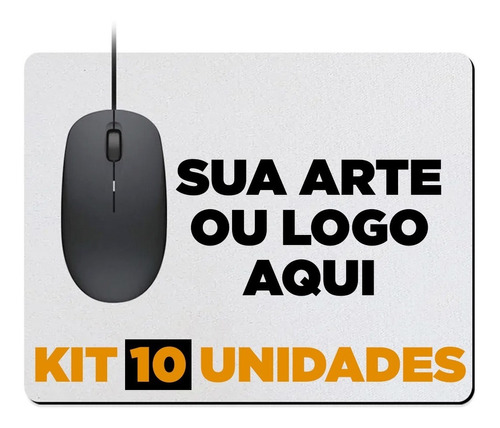 Kit 10 Mouse Pad Personalizado Com Sua Ideia Mousepad 19x23