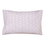 Funda De Almohada Queen Size Flor Redonda Color Lila