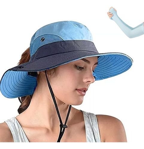 Sombreros De Sol Para Mujeres, Mujer Agujero De Cola De Caba