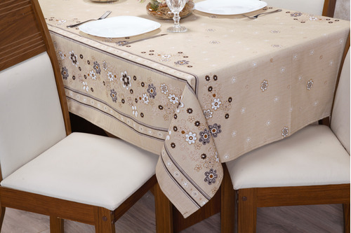 Toalha De Mesa 8 Cadeiras 2,50 X 1,45 Linhão Várias Estampas