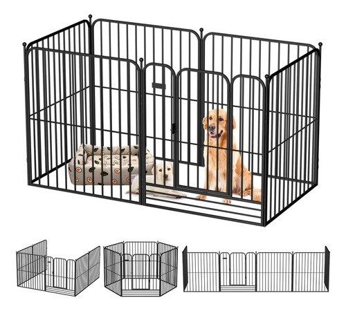 Corral Para Mascotas Jaula De Perros Gato Valla Metal Grande