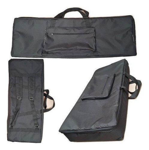 Capa Bag Para Teclado Roland Gw8 Master Luxo Nylon Preto
