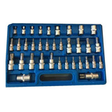 Juego Puntas Tubos Torx 1/4 3/8 1/2 Tamper Eurotech 6894