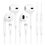 2 Packs Usb C Headphones For iPhone 15 Earbuds With Micropho