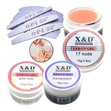 Kit 3 Gel X&d Uv Led 15g Pink Nude, Transparente Unha