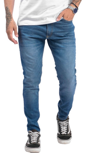 Pantalón Jean Hombre Skinny Elastizado Premium El Cortes 