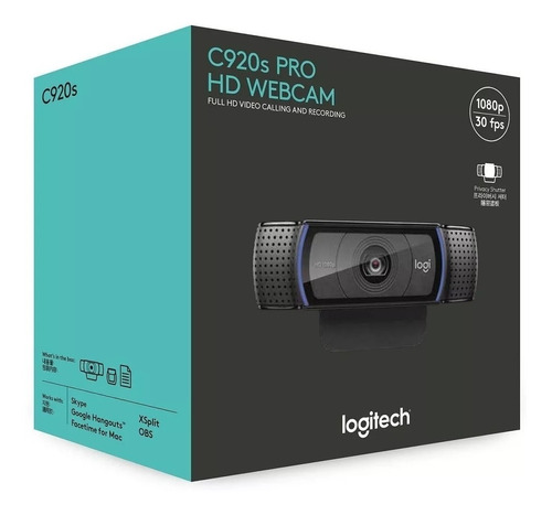 Cámara Web Logitech Hd Pro Webcam C920s Video 1080p Nuevas