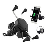 Soporte Para Celular Con Cargador Usb  X Grip  Para Moto