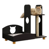 Cama Arranhador Pet Cat 1 Prateleira Preto - Olivar Móveis