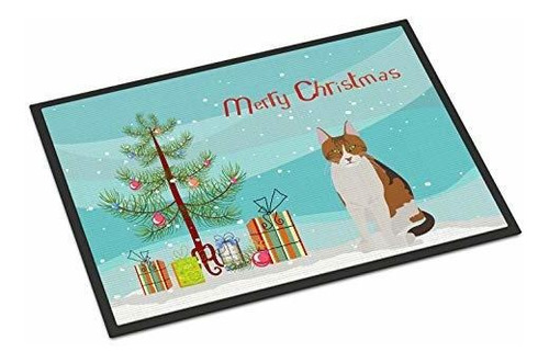 Caroline's Treasures Ck4740mat Aegean Cat Feliz Navidad Alfo