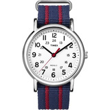 Reloj Timex Weekender Unisex De 38 Mm Con Carcasa Plateada E