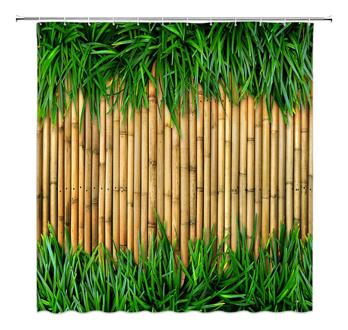 Amfd Cortina De Ducha Con Estampado De Bambú Zen Japonés Asi