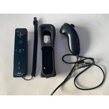 Control Wii Motion Plus + Nunchuk Wii Wii U Negro