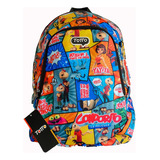 Mochila Marca Totto Condorito Infantil Escolar Color Cian