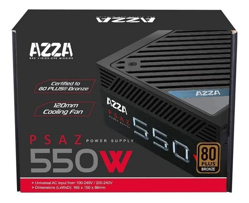 Fuente Pc Gamer Azza 550w 80 Plus Bronze Atx