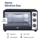 Horno Eléctrico Bgh 25 Litros Duo Bhe25m23n Color Negro