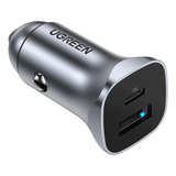 Cargador De Auto Ugreen Usb C Pd Y Qc 3.0 20w Carga Rápida 