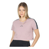 Remera Kappa Logo Tape Sarit Mujer En Rosa Claro | Moov