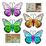 4 Pcs Mariposa Metálico Decoración Pared Escultura Jardín