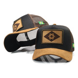 Boné Trucker Telinha Bandeira Agro Linha Premium Agronomia