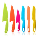 Cuchillos Cocina Colores Al Azar 6 Unidades Aptos Para Niños