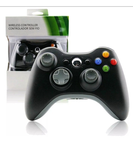 Controle Xbox 360 Sem Fio Preto Con-8148 Wireless Joystick