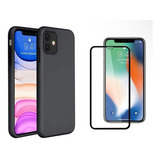 Pelicula 3d + Capinha Case Fina Tpu Compatível Com iPhone 11