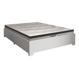 Cama Box Casal Desmontável Com Colchão Flash Cinza/branco Cor Cinza