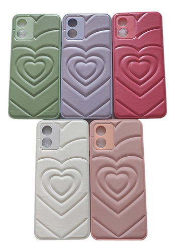 Funda Efecto Corazón Para Motorola G13 G23 G53 E13 E22 E32 