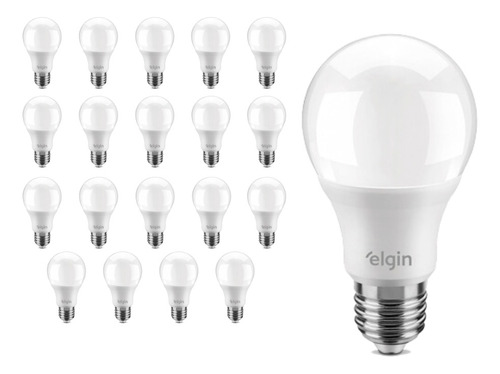 Kit 20 Lâmpadas Led Bulbo 15w Branco Frio 6500k Bivolt Elgin