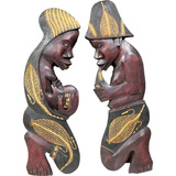 Casal De Talha Esculturas Africanas Cultura Decoração Antiga