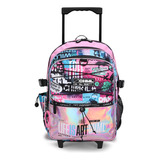 Chimola Mochila Carro Holo 17 Pulgadas Art Life Pink Tr88