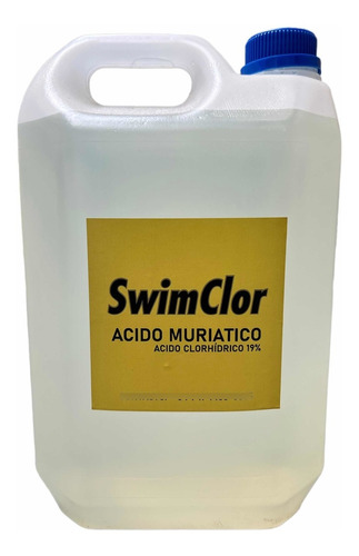 Acido Muriatico 19% Reductor De Ph Swimclor Ph Menos X 5 L.