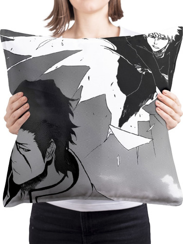 Cojin Almohada Anime Bleach Ichigo Aizen Cuadrado Épico Arte