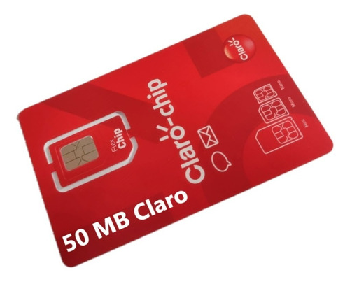 Chip M2m Claro 50 Mb Gps 