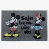 Capacho Decoração Geek Mickey E Minnie Seja Bem Vindo