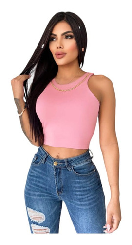 Hermosa Blusa Corta Tipo Crop Top Para Dama Mujer Con Estilo