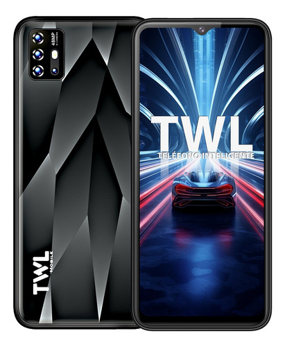 Twl F4x Celular Dual Sim 2gb Ram+16gb Soporte Expansión 128 Gb Gran Pantalla 6.53 Pulgadas Hd Smartphone Con Reconocimiento Facial 3500 Mah Negro