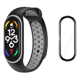 Pulseira Silicone Sport Para Xiaomi Mi Band 7 + Película 3d